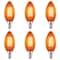 Luxrite B11 LED Orange Light Bulbs 4.5W 40W Equivalent Colored Glass E12 Candelabra Base, 6PK LR21746-6PK - alternate 1